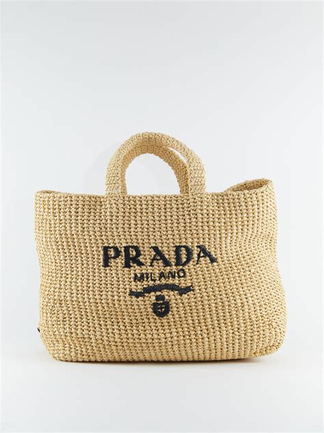 prada tote bag raffia|Prada canvas tote large.